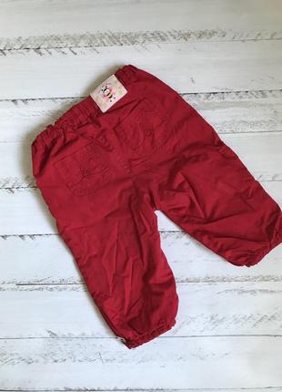 Красные плотные штаны на осень на девочку 9-12 мес4 фото