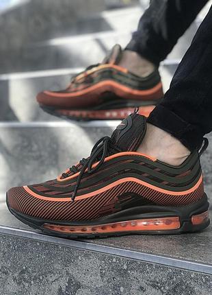 Мужские демисезонные кроссовки найк nike air max 97 black orange.