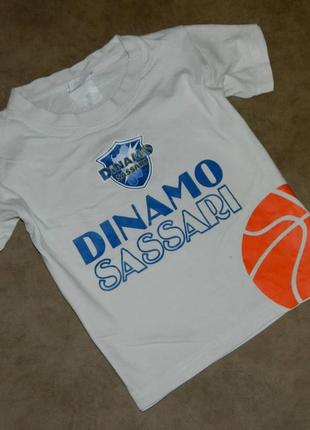 1-2 года футболка детская белая dinamo sassari на мальчика