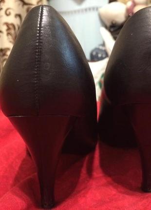 Sergio leone 1408 чёрные кожаные туфли 25.5-26 см5 фото