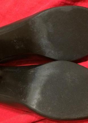 Sergio leone 1408 чёрные кожаные туфли 25.5-26 см7 фото