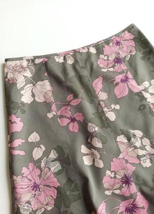Красивая летняя юбка миди клиньями из натуральной ткани 100% хлопок6 фото