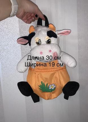 Мягкий рюкзак игрушка корова2 фото