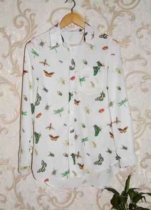 Стильна біла сорочка, блуза, s,8,36,44, m,10,38,46