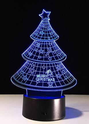 3d светильник, "елка", подарок для девочки на день рождения, подарунок для дівчинки на...