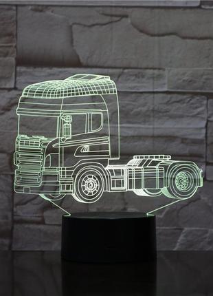 Идеи подарков на новый год 3d светильник грузовик, идеи новогодних подарков7 фото
