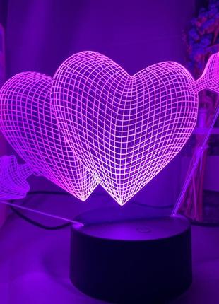 Креативные подарки на день влюбленных 3d светильник стрела амура, идеи подарка на день святого валентина2 фото