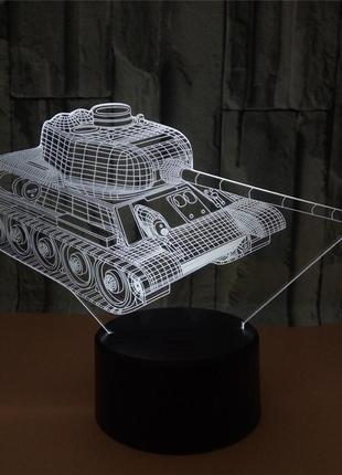 3d світильники нічники танк, оригінальний подарунок хлопчику, подарунок коханому синові, дитячий подарунок3 фото