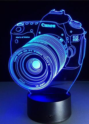 Світильник 3d "фотоапарат", до дня закоханих, прикольні подарунки для улюблених на 14 лютого5 фото