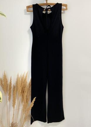 Комбинезон черный трикотажный размер s