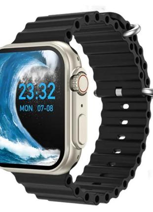 Умные смарт часы smart watch 8 ultra черный-серебро. женские мужские сенсорные смарт-часы с тонометром sd62