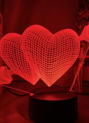 Подарунок другу на день святого валентина 3d світильник love ідеї подарунка парню на день закоханих1 фото