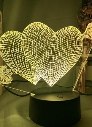 Полезные подарки на 14 февраля 3d светильник стрела амура интересные подарки на день...