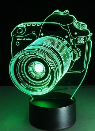 3d світильник, "фотоапарат", подарунок коханому на день народження, подарунок на день народження чоловікові4 фото