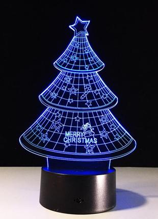 3d светильник, "новогодняя елка", идеи подарков для мальчиков, подарки девочкам, новый...