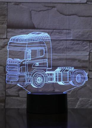 3d світильник, "грузовик", подарунки на новий рік дітям, подарунок для дітей на новий рік2 фото
