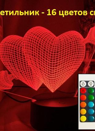 3d світильник, "стрела амура", незвичайні подарунки на новий рік, прикольні подарунки на нг, прикольний подарунок