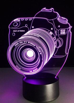 3d світильник, "фотоапарат", купити подарунок на день народження чоловікові, оригінальний подарунок чоловікові4 фото