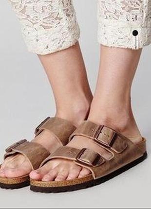 Шлепки birkenstock - оригинал.  нат кожа1 фото