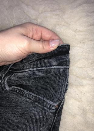 Джинсы штаны мом mom джинси графит рвані штани рваные5 фото