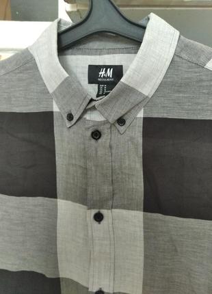 Рубашка мужская,новая, 100% коттон, " hennes & mauritz".турция2 фото