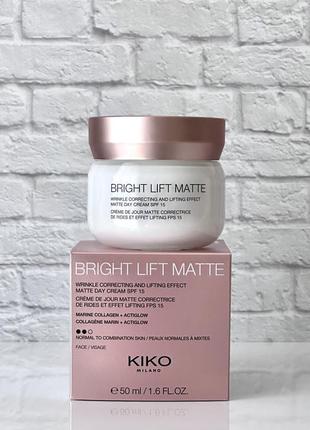 Bright lift matte! матуючий денний  ліфтинг крем kiko milano с морським коллагеном!