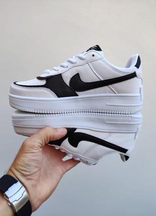 Женские кроссовки nike air force 1 shadow white&amp;black8 фото