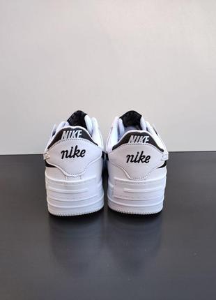 Женские кроссовки nike air force 1 shadow white&amp;black9 фото