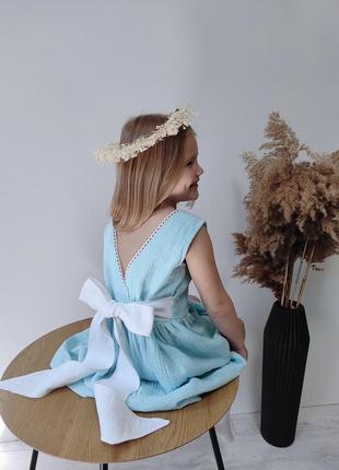 Муслиновое платье детское. нарядное платье для девочки из муслина.