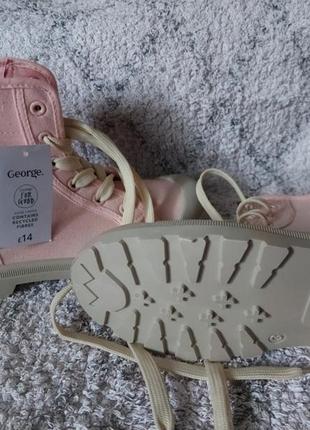 Светло-розовые парусневые ботинки
george, 36 размер5 фото