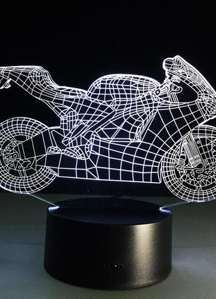 Мотоцикл, сменное стекло для 3d светильника7 фото