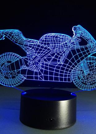 Мотоцикл, сменное стекло для 3d светильника3 фото