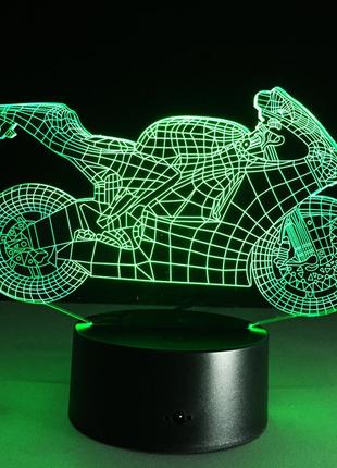 Мотоцикл, сменное стекло для 3d светильника6 фото