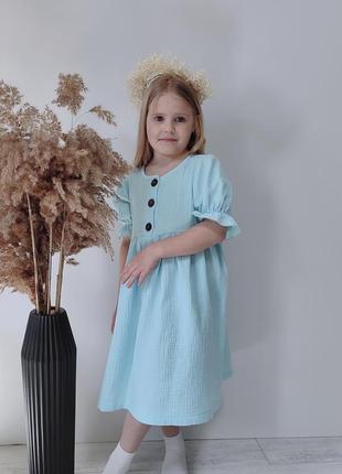 Муслиновое платье для девочки. муслиновая одежда. сарафан лютной из муслина детский5 фото