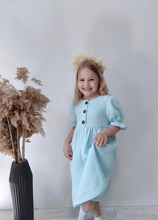 Муслиновое платье для девочки. муслиновая одежда. сарафан лютной из муслина детский7 фото