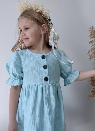 Муслиновое платье для девочки. муслиновая одежда. сарафан лютной из муслина детский6 фото