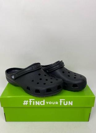 Мужские кроксы сабо crocs classic clog black