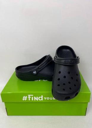 Мужские кроксы сабо crocs classic clog black1 фото