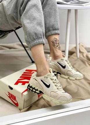 Кроссовки nike air zoom stussy spiridon cage 2 fossil