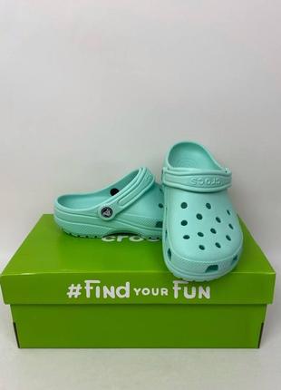 Жіночі кроскси сабо crocs classic clog mint