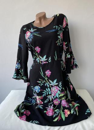 Сукня з віскози в квіти платье с вискозы в цветы цветочный принт george1 фото