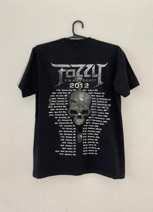 Чорна футболка унісекс, fozzy, гріх і кістки, sin and bones, колекційна, розмір m,5 фото