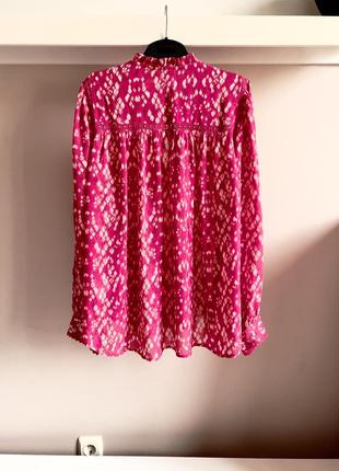 Натуральная цикламеновая блуза2 фото