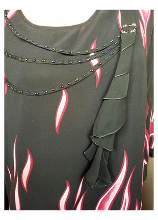 Новая очень красивая женская кофточка блузка под шифон, отличное качество, большой размер3 фото