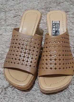 Шлёпанцы натуральная кожа 38р