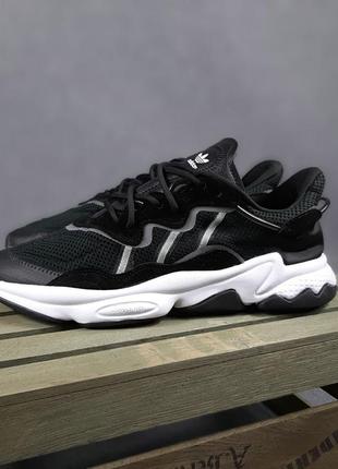 Кроссовки adidas ozweego black silver