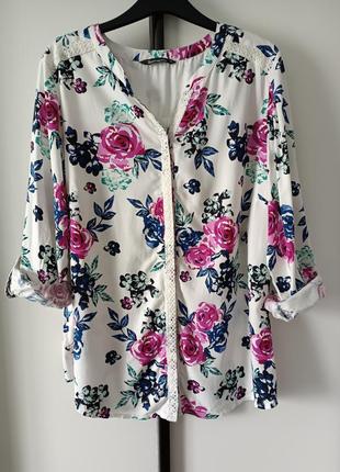 Красивая нежная рубашка блуза батал