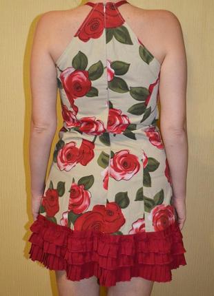 Платье с розами и рюшами dolce & gabbana7 фото