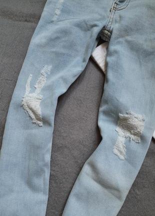 Zara 🔥 джинсы скинни с потертостями6 фото