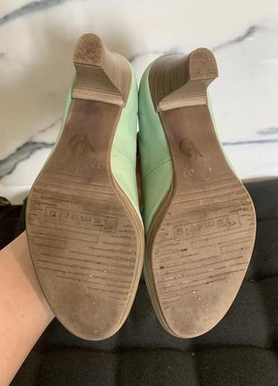 Туфлі tamaris світло-зеленого кольору7 фото
